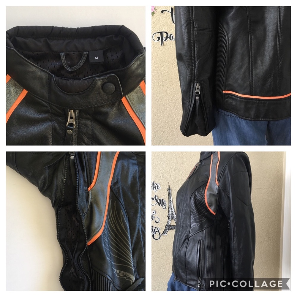 Harley- Davidson Leather Riding Jacket - Picture 6 of 8